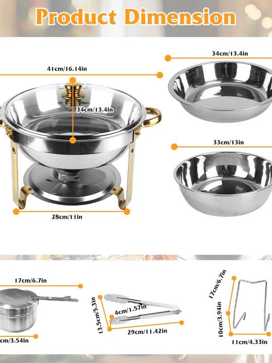 4Pcs Chafing Dish Buffet Set
