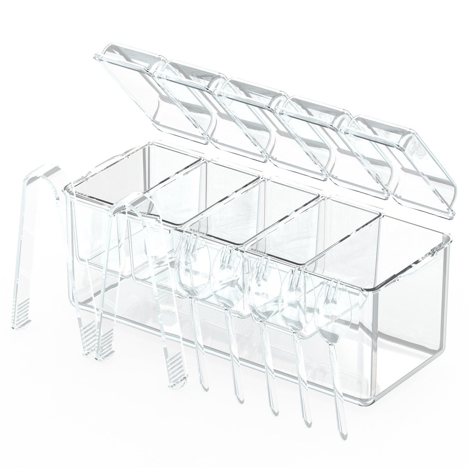 1Set Ice Chilled Condiment Caddy Serving Tray