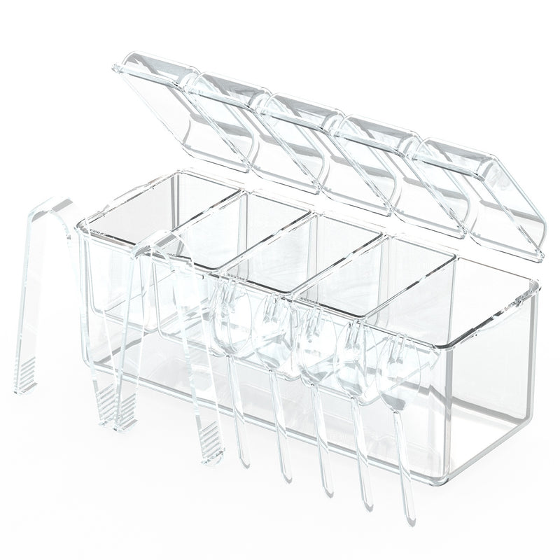 1Set Ice Chilled Condiment Caddy Serving Tray