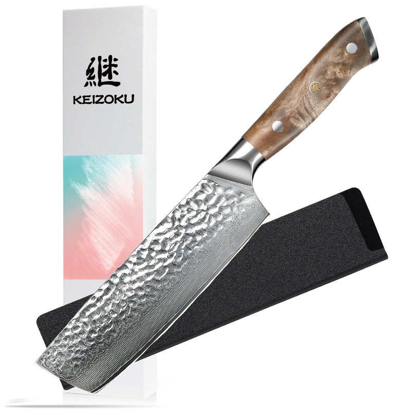 Damascus Chef Knife, 10Cr15MOV Japanese Kitchen Knives Set With Full Tang G10 Handle
