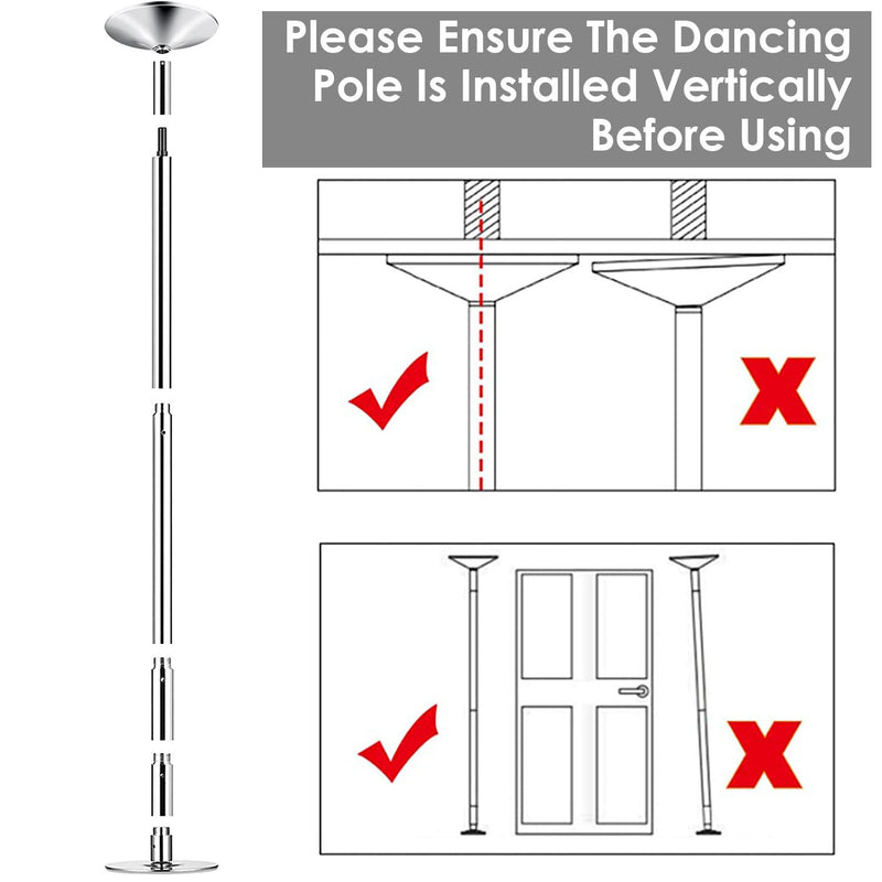 1Pc Stripper Dance Pole 45mm Spinning Static Dancing Pole