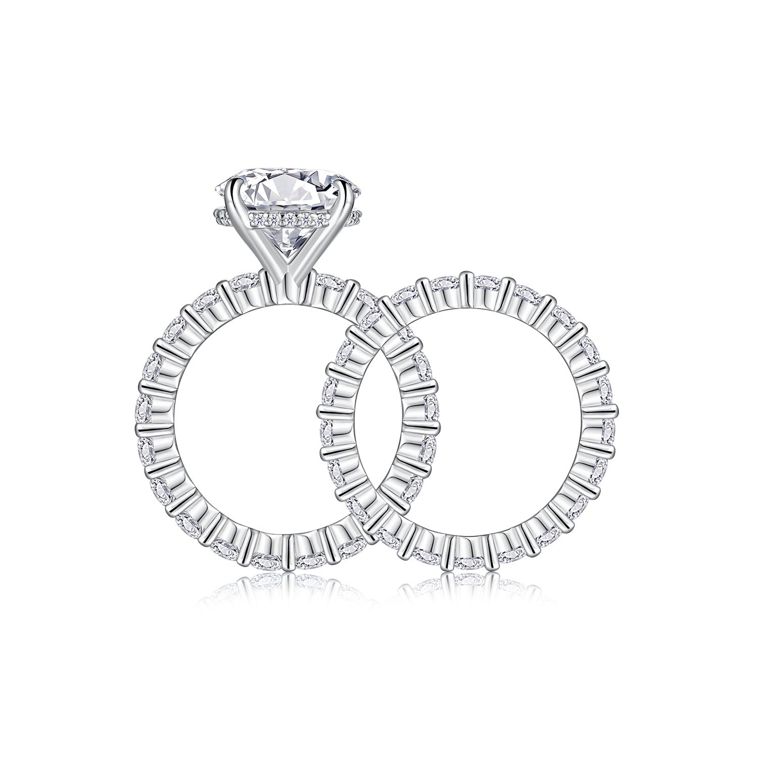 Time Vow - Fashionable Men's And Women's Ring Row Jewelry Set