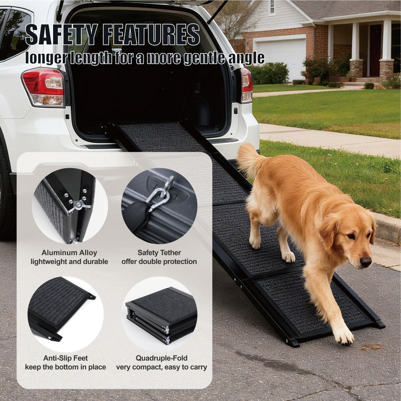 Dog Ramp For Car 65x17 Large Folding Pet Stair Ramps