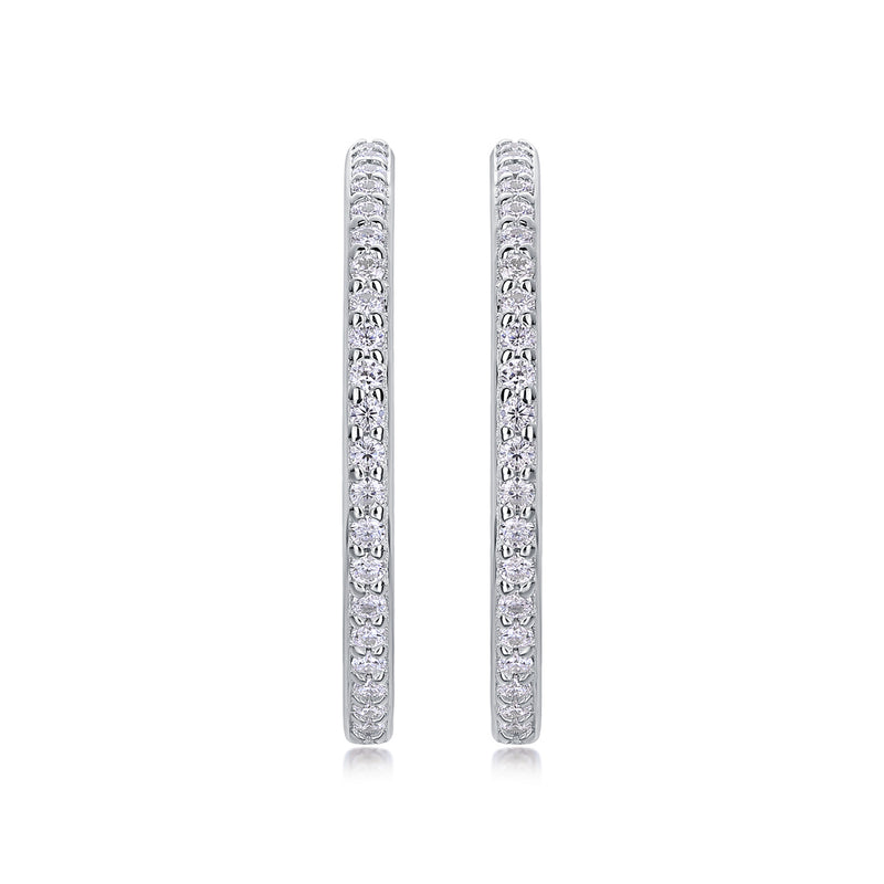 Ribbon - Square Moissanite S925 Sterling Silver Earrings