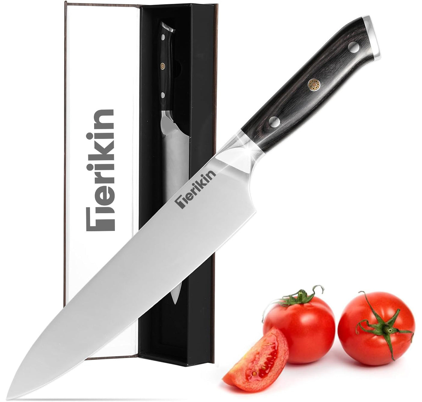 Professional Chef Knife 8 Inch, Santoku Knife 7 Inch High Carbon Steel Chef Knife Japanese Knife