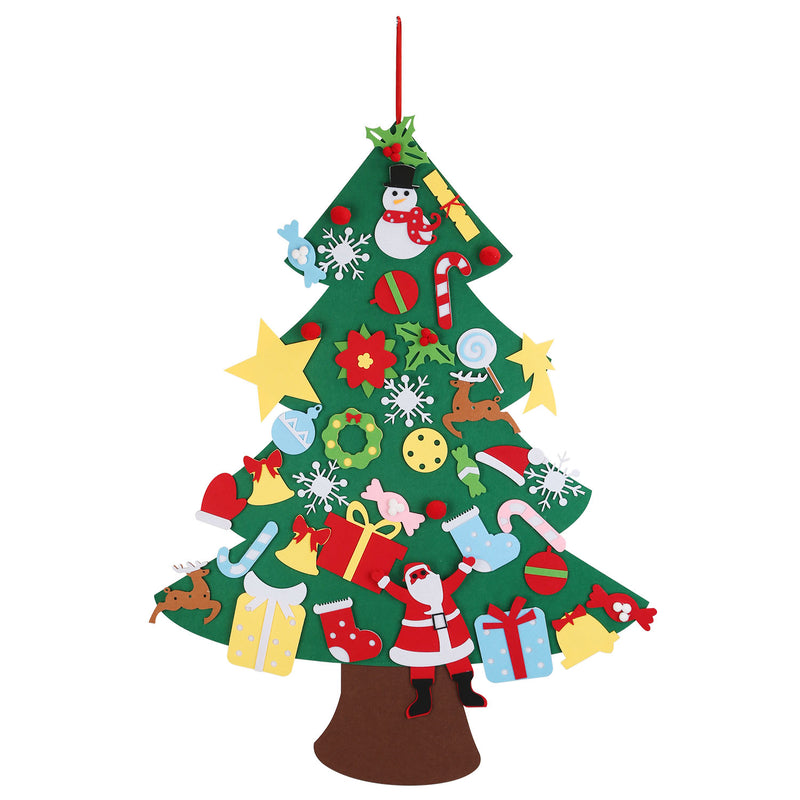 DIY Felt Christmas Tree 41Pcs Detachable Ornaments For Kids