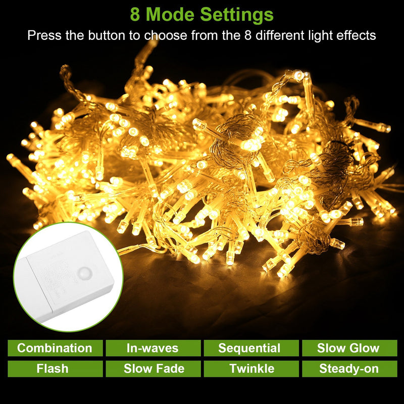 1Pc 3Meter 300 LEDs String Curtain Light With Remote