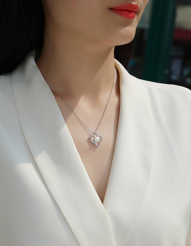 Heart To Heart - A Fashionable And Luxurious Diamond Jewelry Pendant Set