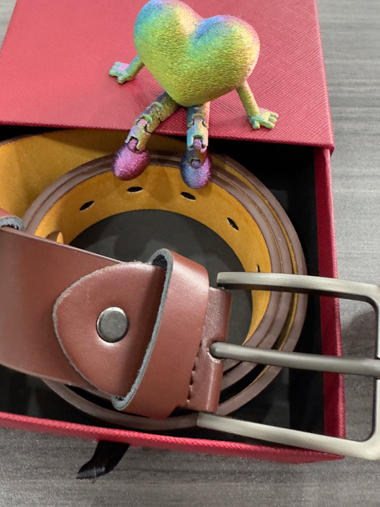 Belt For Dad - Brown - Red