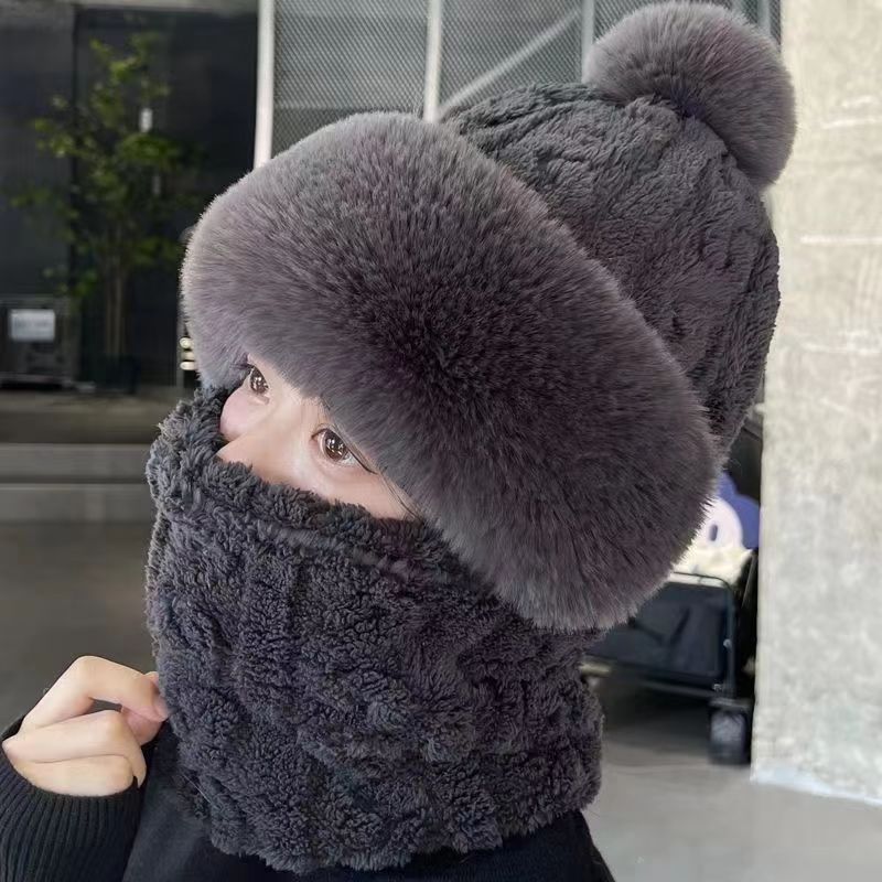 Hat Ear Protection And Wind Protection Outdoor Female Single-layer Fleece-lined