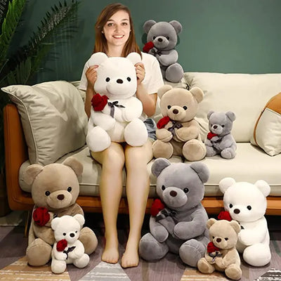 New Lovely Hug Roses Teddy Bear