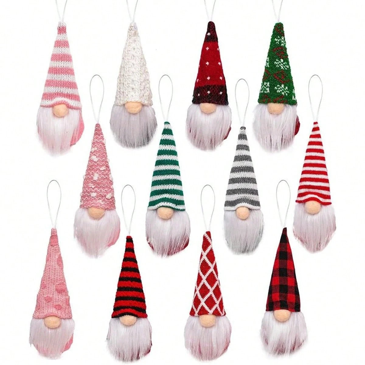12 Pcs Christmas Gnome Ornaments Christmas Tree Decorations Pendant Ornaments Xmas Tree