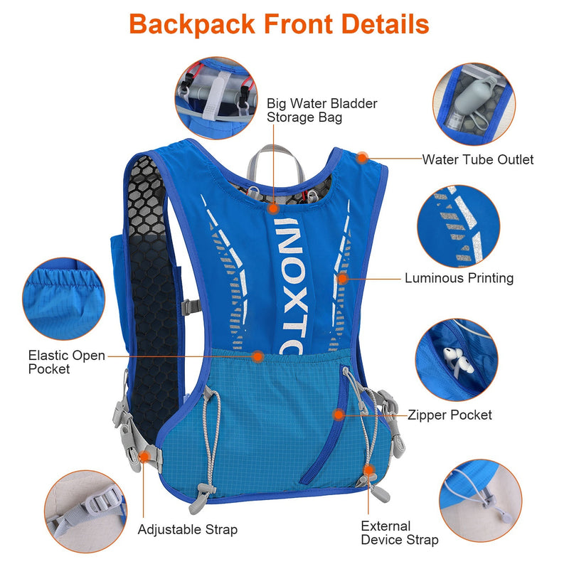 1Pc Sport Hydration Vest Running Backpack