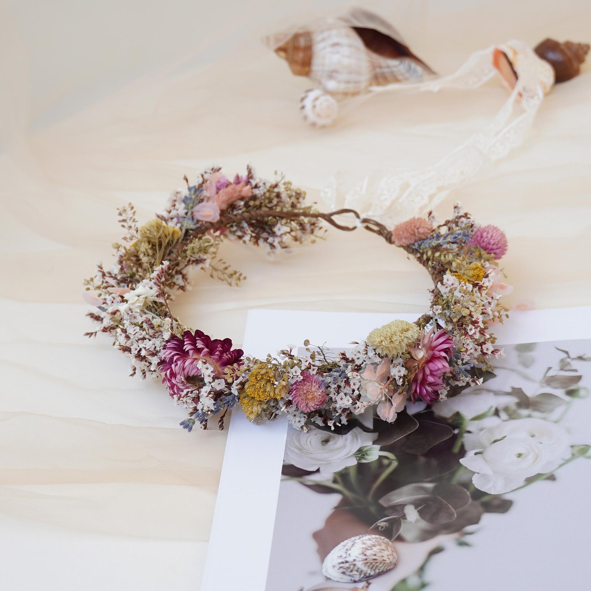 Gypsophila Crown, Dried Flower Crown