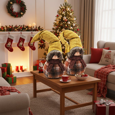 2PCS Set Christmas Gnome Decor 5.5 X 5.5 X 15.7