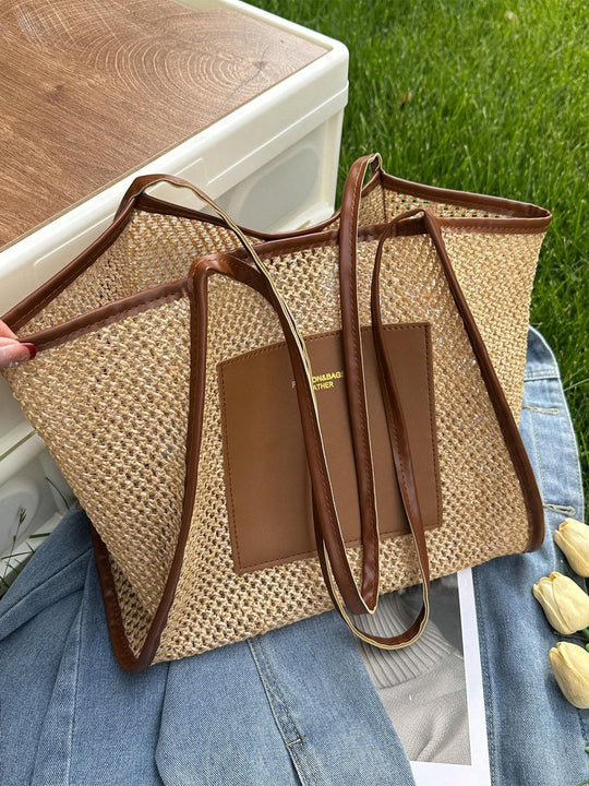 Braided Large-capacity Fashionable Korean Handbag New Versatile Ins Casual And Stylish Shoulder Tote Bag