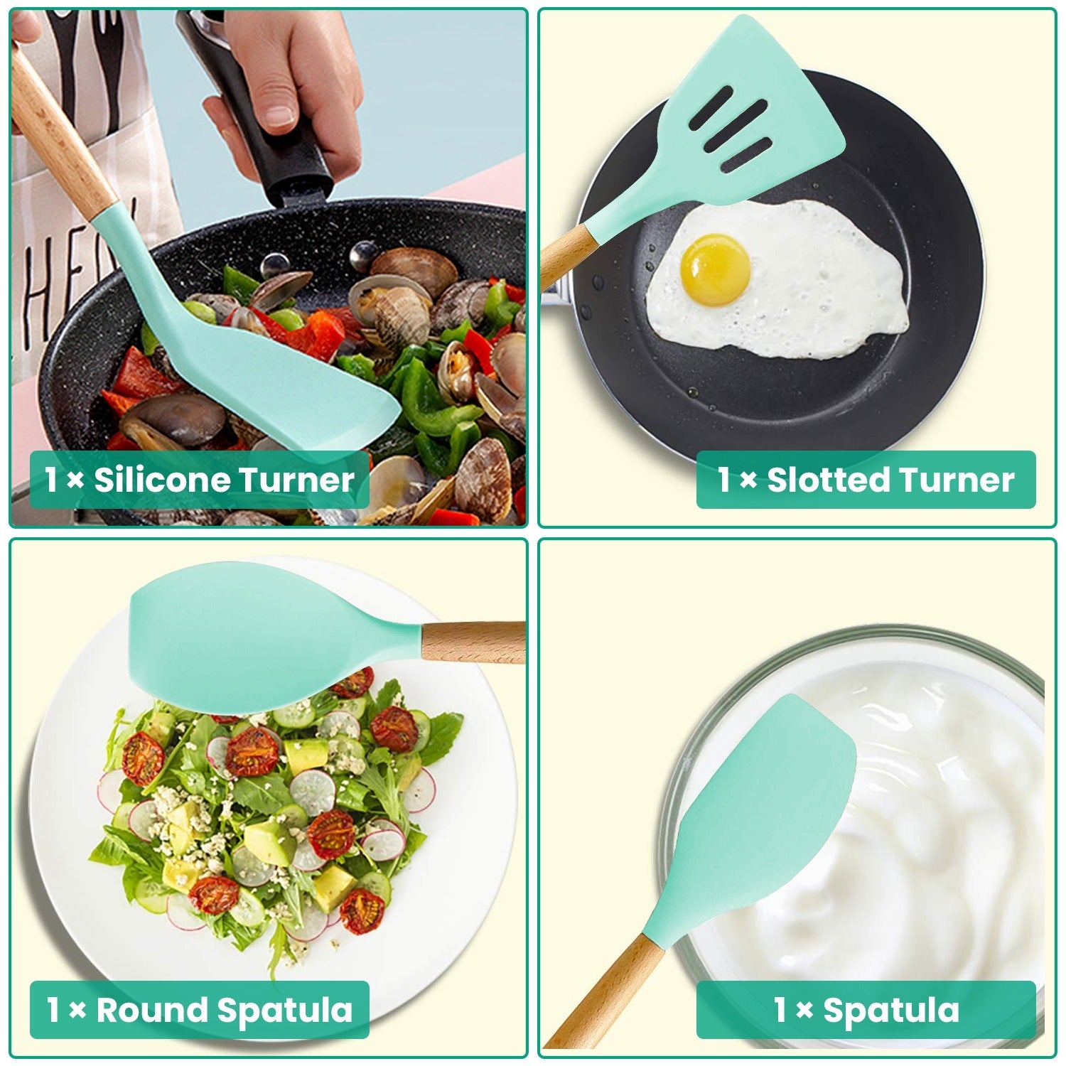 4 Colors Options -- Set Of 35Pcs Kitchen Cooking Utensils Set