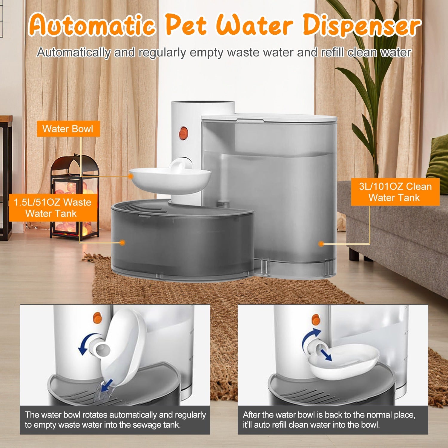 1Pc Smart Pet Water Fountain Automatic Cat Water