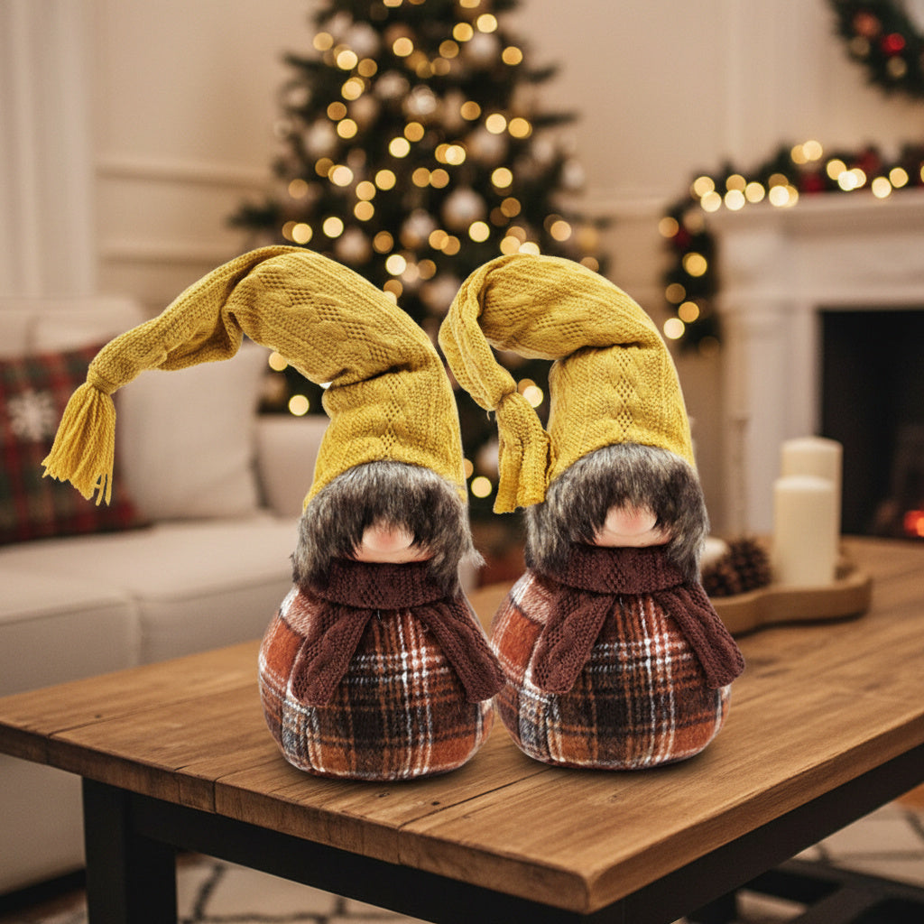 2PCS Set Christmas Gnome Decor 5.5 X 5.5 X 15.7