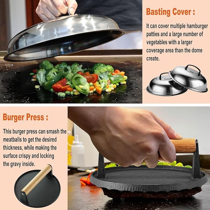 38PCS Griddle Accessories Kit, Professional Grill Tools Set For Outdoor Barbecue