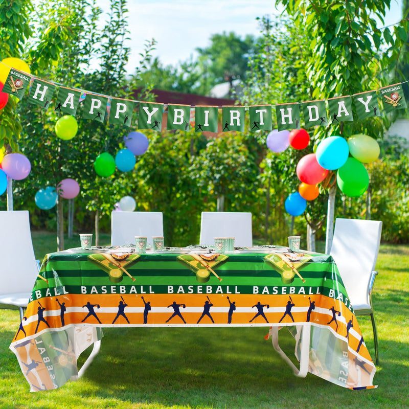 171Pcs Baseball Party Supplies Kit Baseball Birthday Party Disposable Dinnerware Set