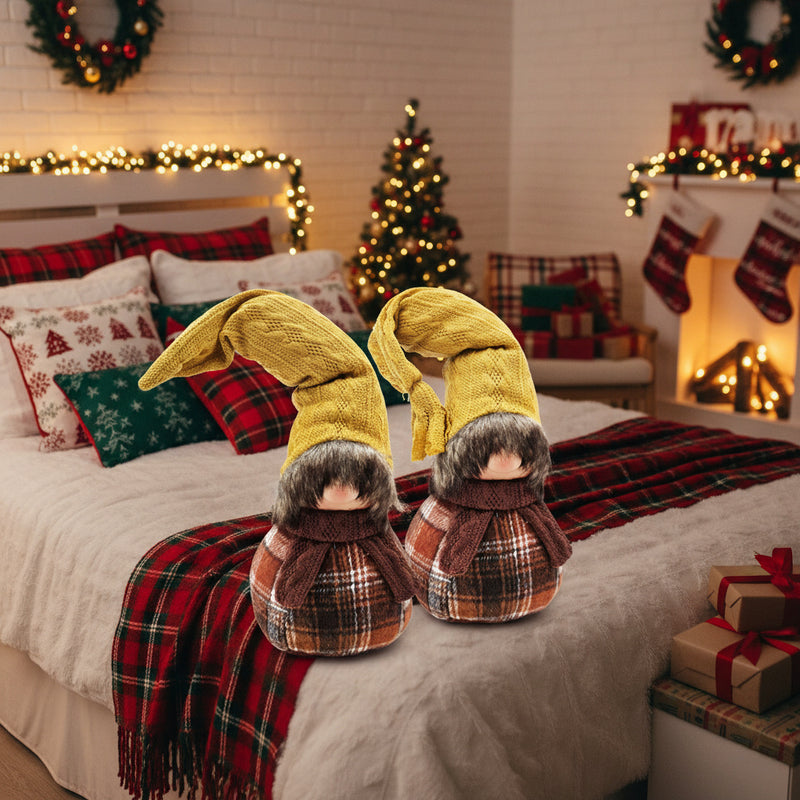 2PCS Set Christmas Gnome Decor 5.5 X 5.5 X 15.7