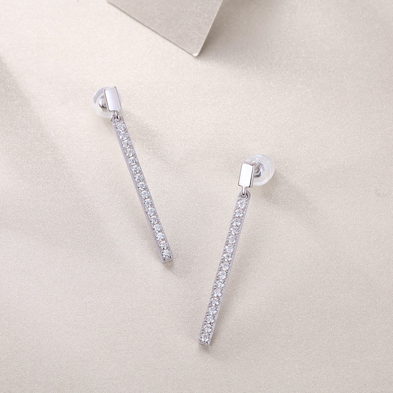Jumping Diamond Set Moissanite Silver Earrings Luxury Fashion Diamond Earrings Stud Earrings