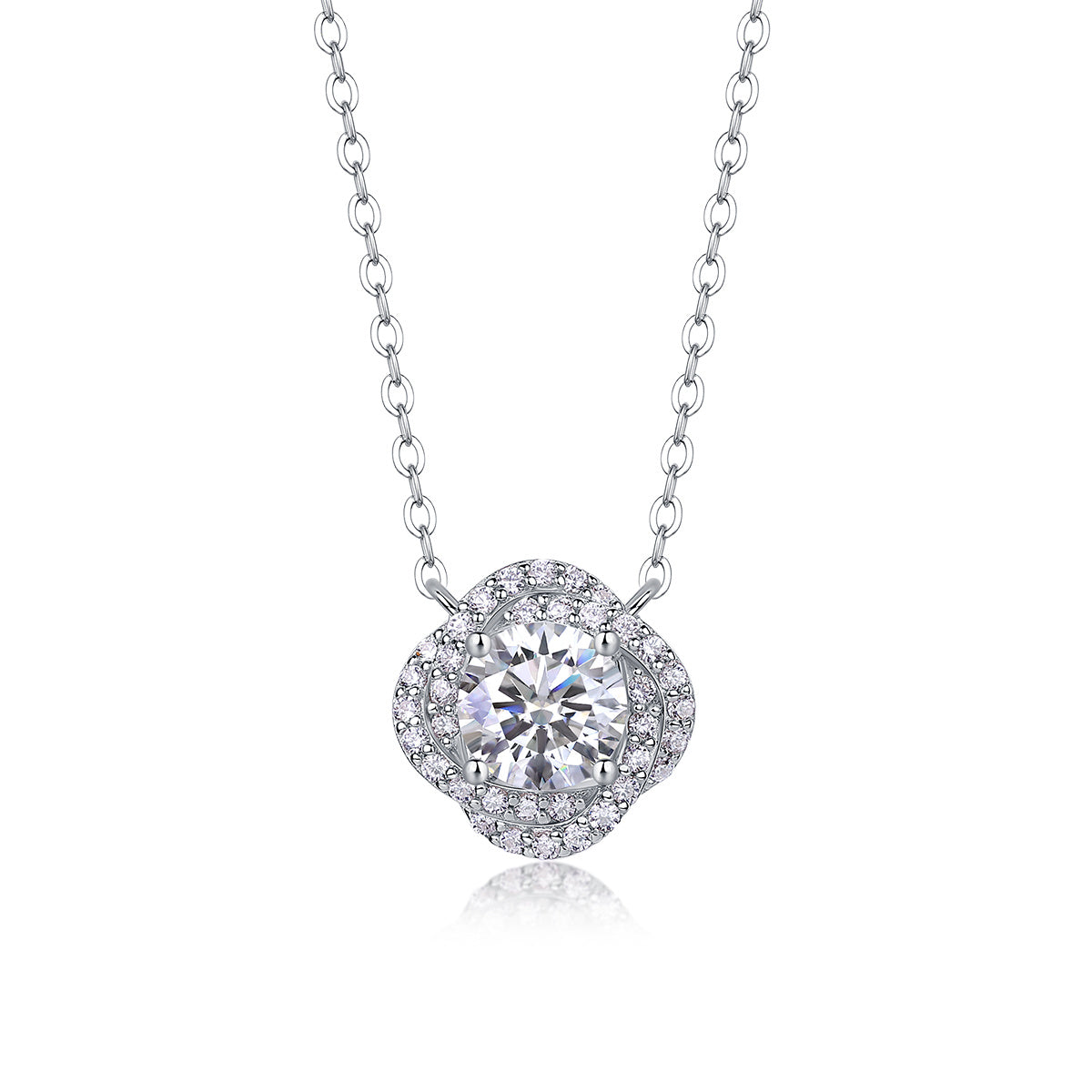 Lucky Flower - A Fashionable And Luxurious Diamond Jewelry Pendant Set