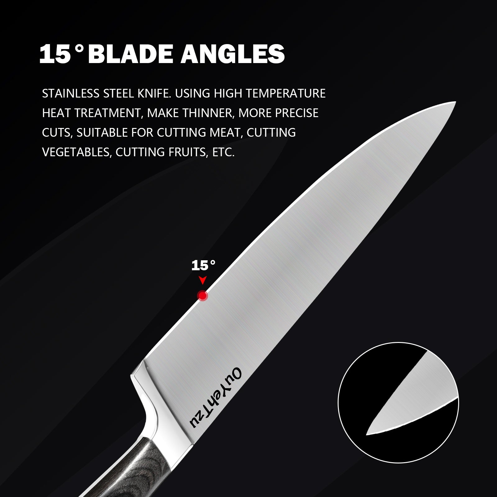 8 Inch Chef Knife, Sharp Japanese High Carbon Steel Kitchen Knives