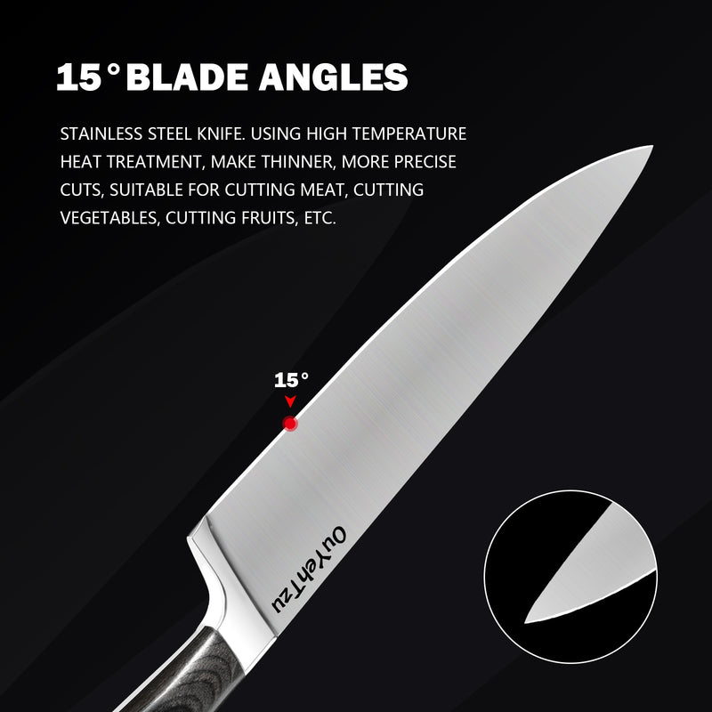 8 Inch Chef Knife, Sharp Japanese High Carbon Steel Kitchen Knives