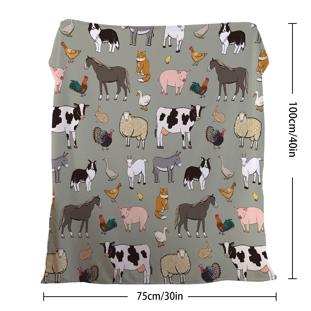 Various Animals Blanket Soft Pig Horse Durable Comfortable Blanket