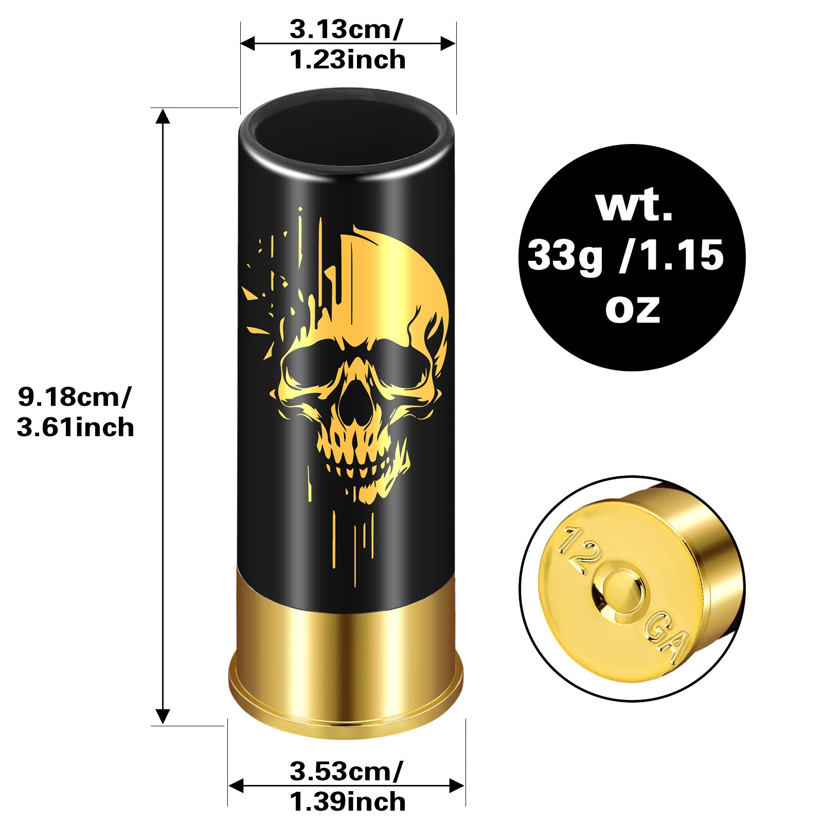 4pcs Skull Shot Glasses, 1.5oz - Reusable, High-Quality Plastic Bullet Cups For Whiskey