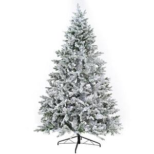 Premium 7FT Snow Flocked Hinged Artificial Christmas Fake Spruce