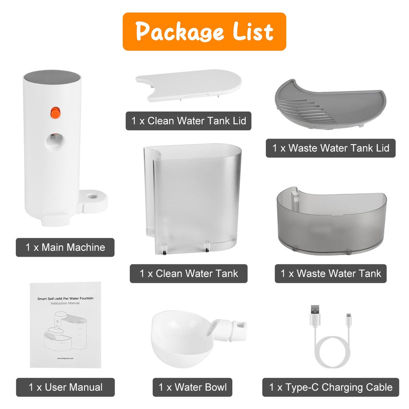 1Pc Smart Pet Water Fountain Automatic Cat Water