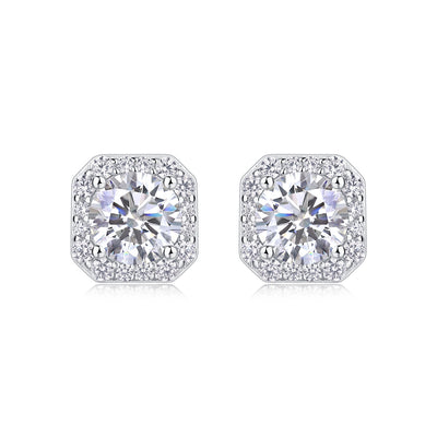 Heart Rose Luxury Fashion Diamond Earrings Stud Set
