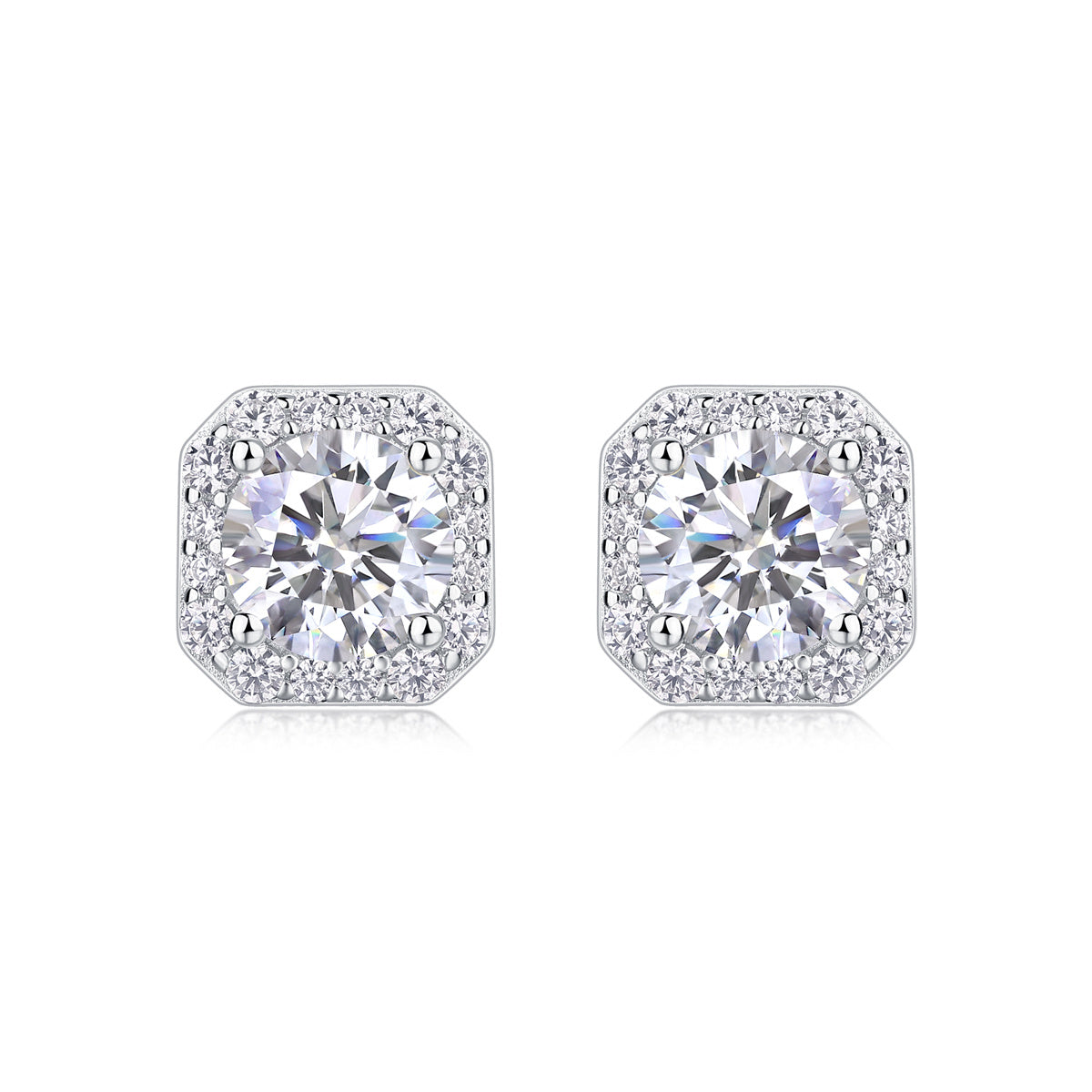 Heart Rose Luxury Fashion Diamond Earrings Stud Set