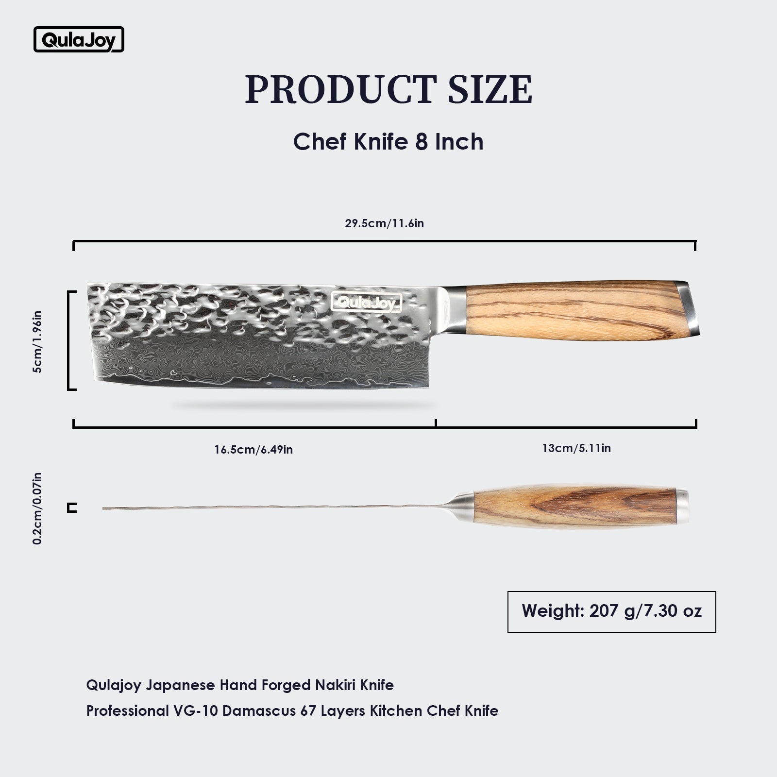 Qulajoy Nakiri Chef Knife