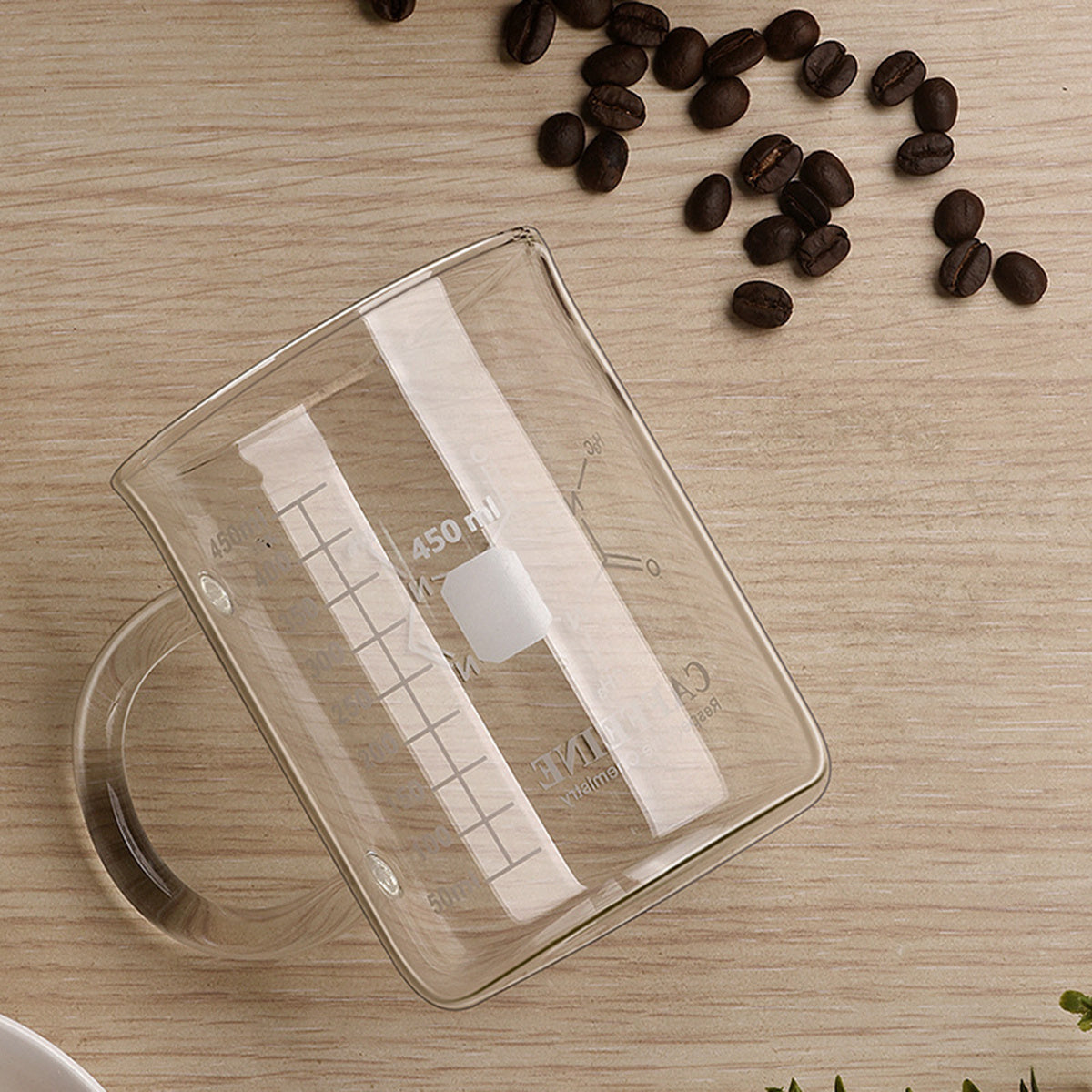 1 PCS Transparent Tape With High Borosilicate Glass Cup
