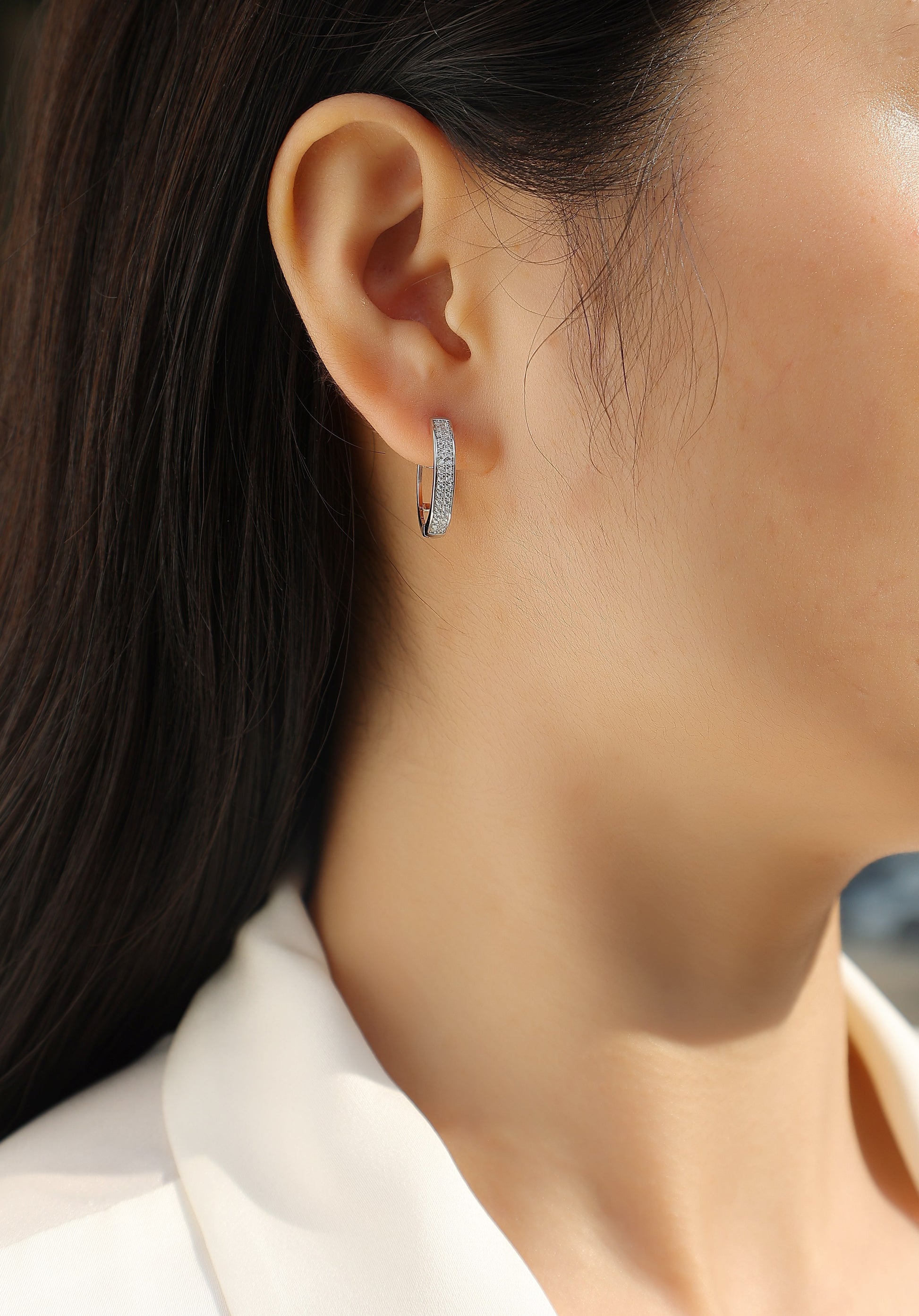 Firefly Light - Moissanite S925 Sterling Silver Earrings With Platinum-plated Stud Earrings