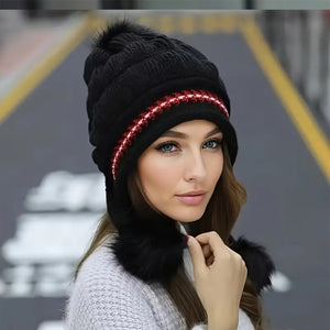 Cozy Knit Fleece-Feel Beanie With Ear Flaps