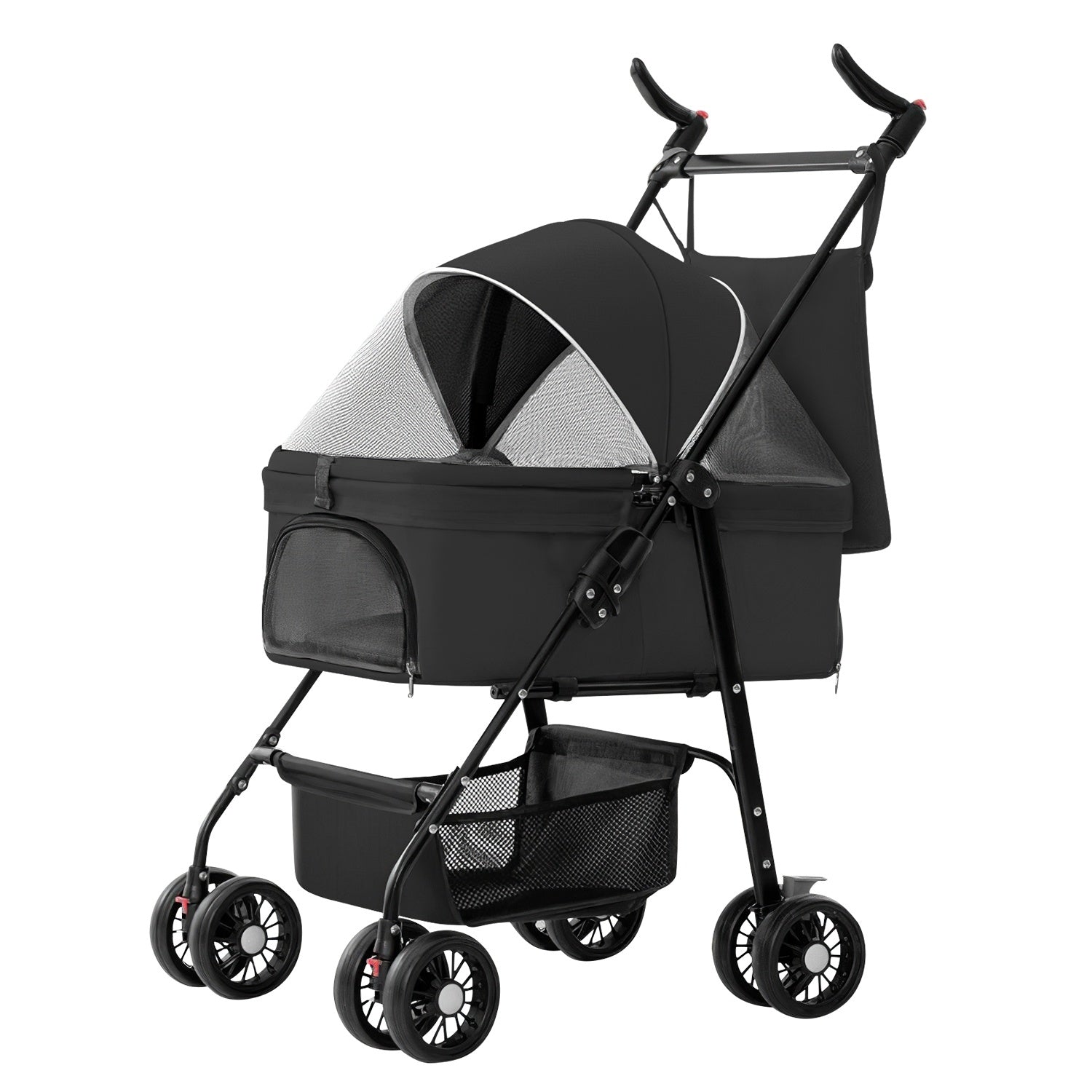 4-Wheels Pet Stroller Foldable Carrier