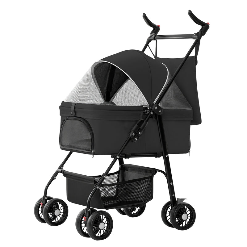4-Wheels Pet Stroller Foldable Carrier