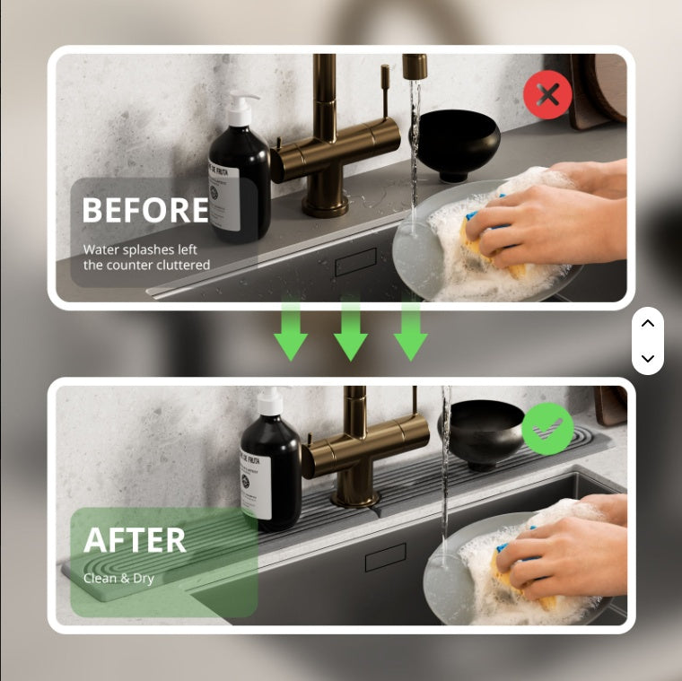 Diatomaceous Earth Sink Tray Stone Home Sink Caddy Kitchen Instant Dry Sink Organizer