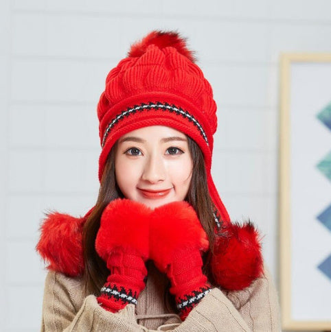 Cozy Knit Fleece-Feel Beanie With Ear Flaps