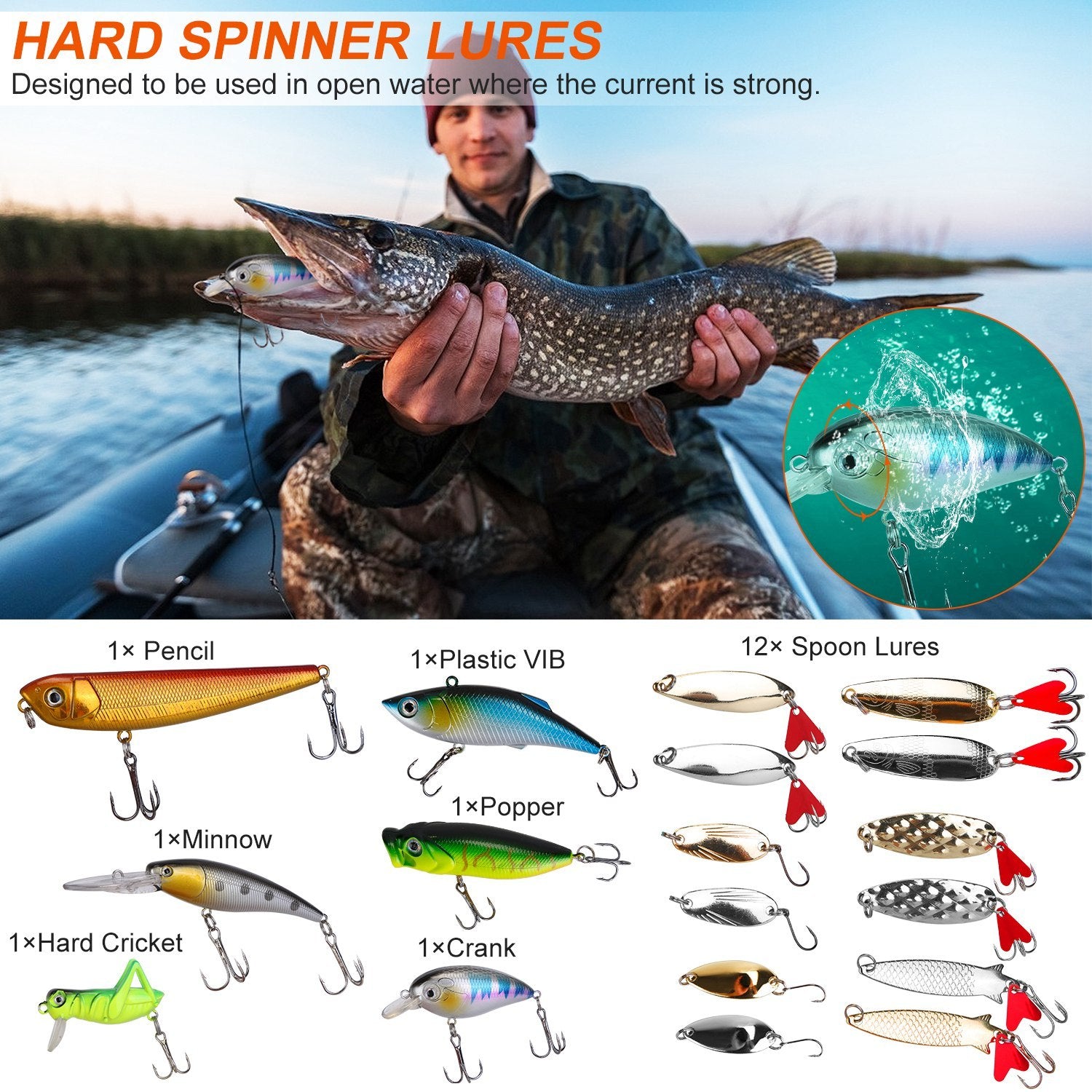 375Pcs Fishing Baits And Tackle Box Saltwater