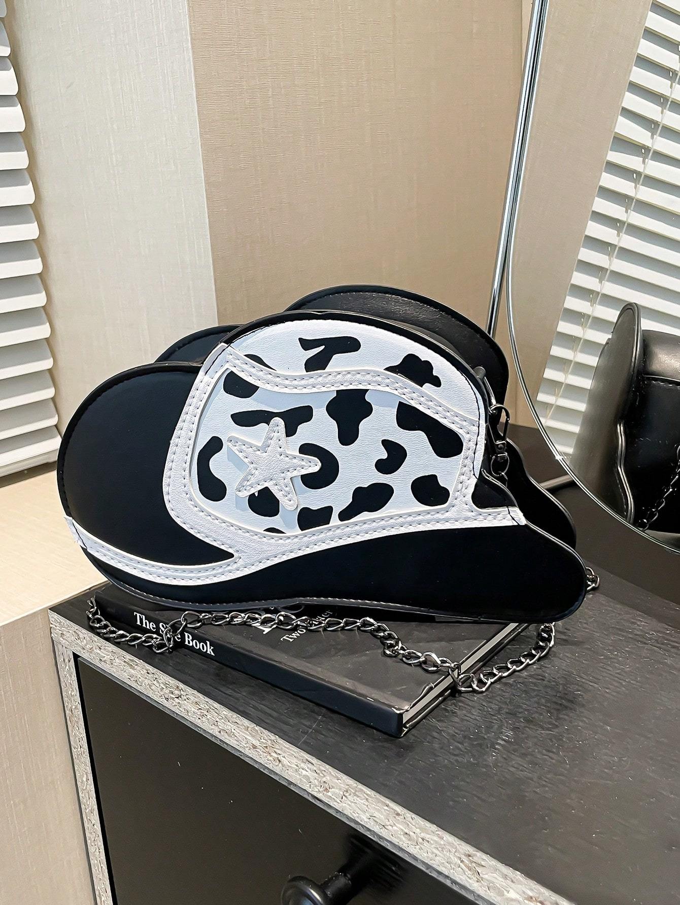 Retro Hat Bag 2025 New Style Temperament Fashion Color Matching Chain Bag