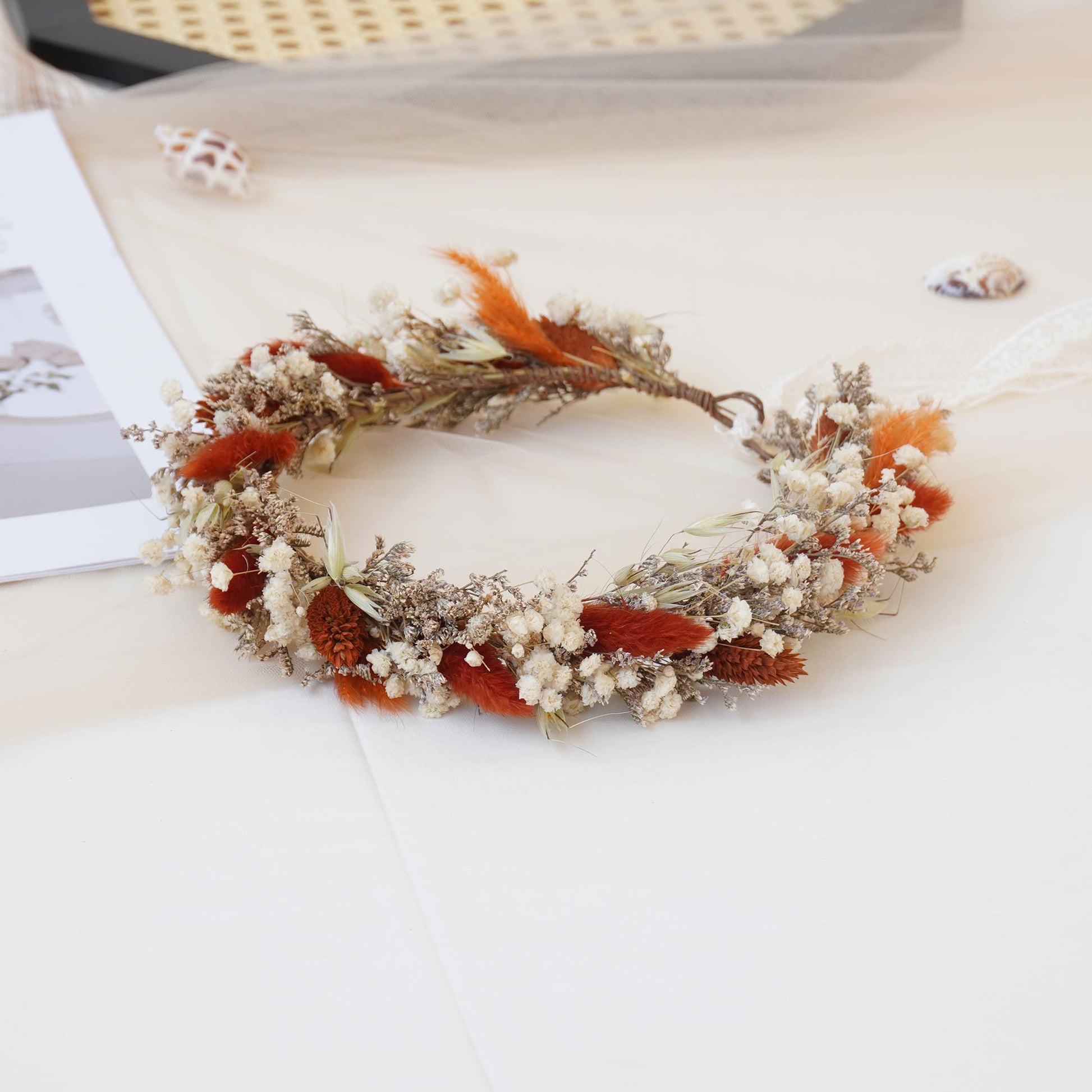 Gypsophila Crown, Dried Flower Crown