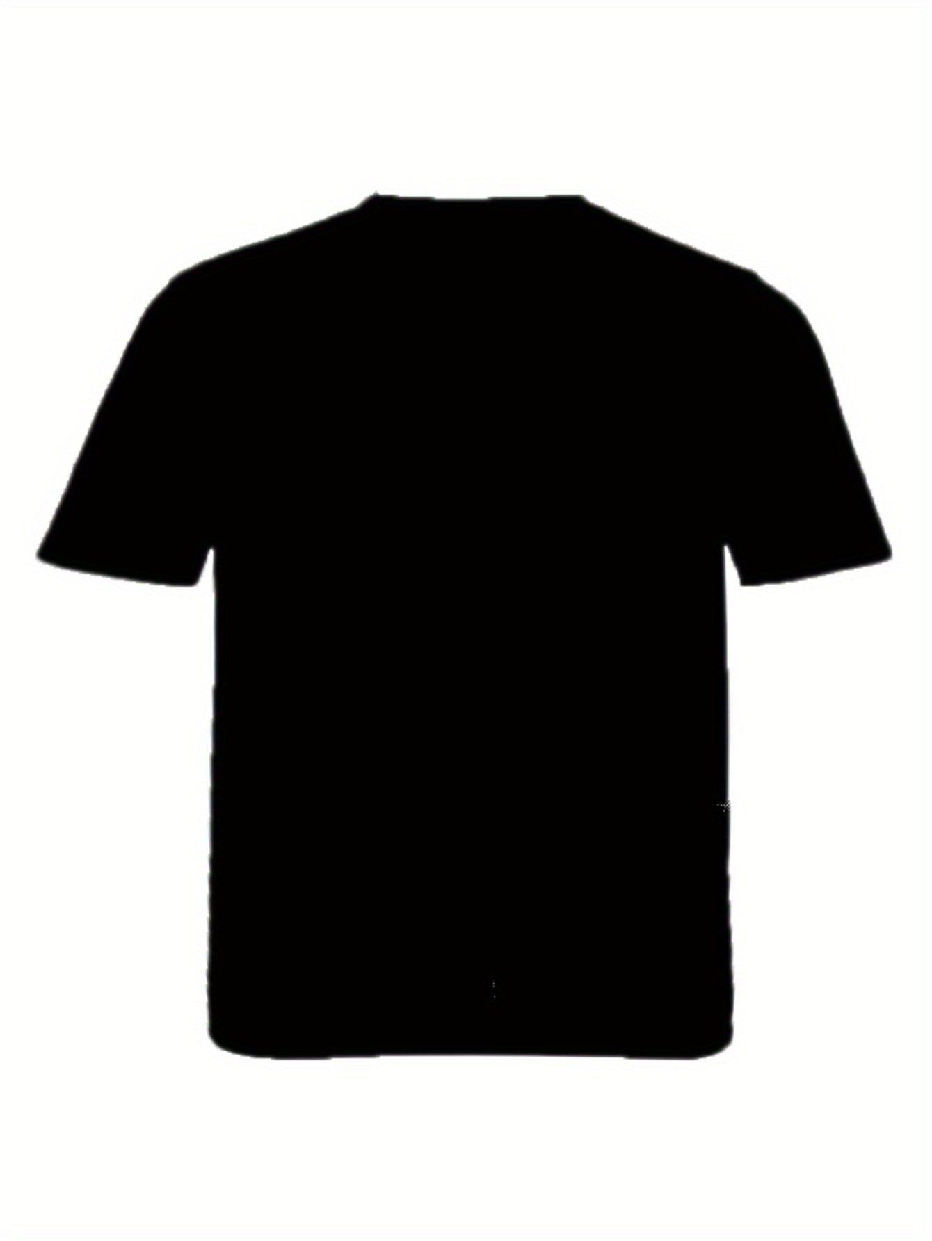 Men's Skull Guitar Patterned Round Neck T-shirt