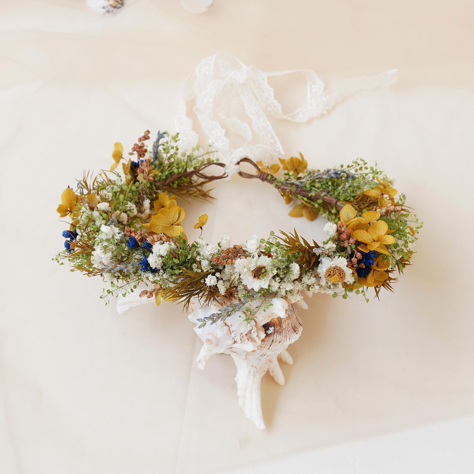 Gypsophila Crown, Dried Flower Crown