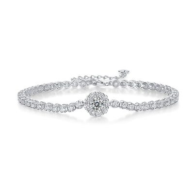The Bridge Of Magpies Luxury Fashion Mosan Diamond Silver Jewelry Comparable To Natural Diamond Bracelet